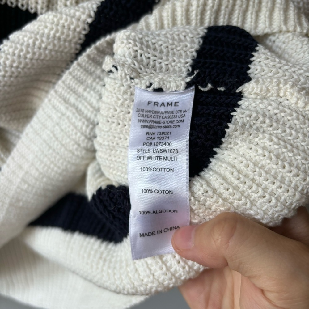 Frame Oversized striped Sweater Sz‎ XS - Picture 5 of 6